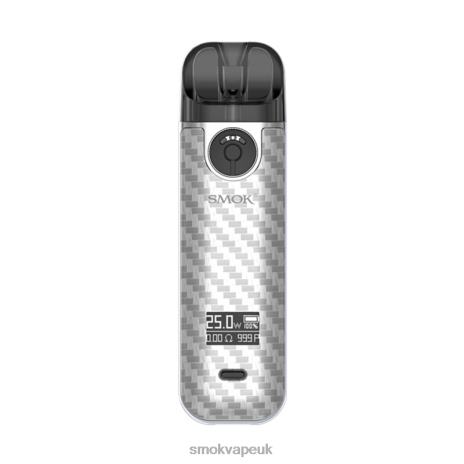 SMOK Vape Deals UK H066L236 | Silver Carbon Fiber SMOK NOVO 4 Kit